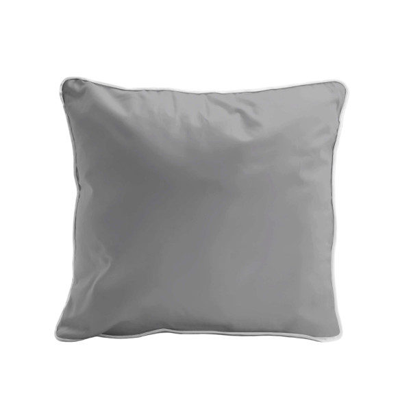 Poszewka satynowa 40x40 szara jasna z lamówką Mako Satin 62 965054