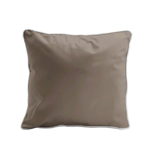 Poszewka satynowa 40x40 taupe z lamówką Mako Satin 62 965034