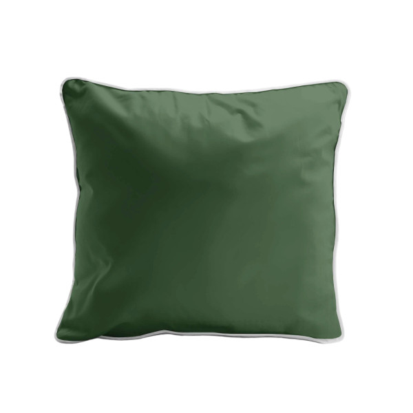 Poszewka satynowa 40x40 zielona z lamówką Mako Satin 62 965050
