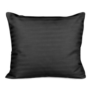 Poszewka satynowa 50×60 czarna pasy jednobarwna Cizgili 84442 Poszewka satynowa 50×60 czarna pasy jednobarwna Cizgili 84442