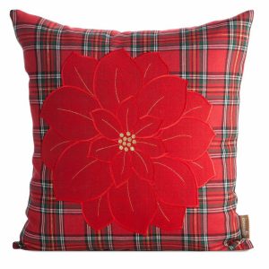 Poszewka świąteczna 164 czerwona 45×45 cm gwiazda dekoracyjna 961515