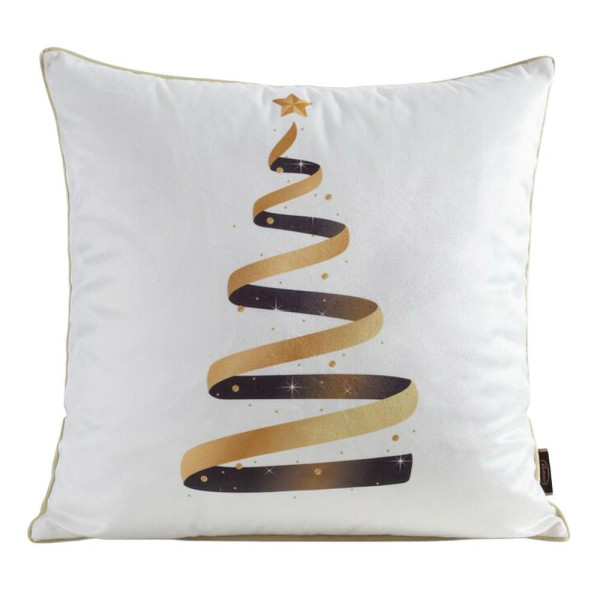 Poszewka świąteczna 167 biała 45x45 cm choinka dekoracyjna 961506