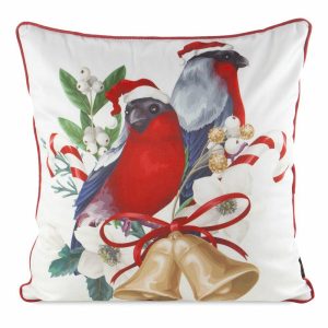 Poszewka świąteczna 180 kolorowa 45×45 cm ptaki dekoracyjna 961517
