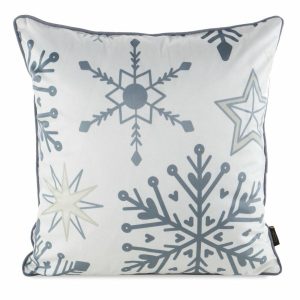 Poszewka świąteczna 181 biała 45×45 cm płatki śniegu dekoracyjna 961532 Poszewka świąteczna 181 biała 45×45 cm płatki śniegu dekoracyjna 961532