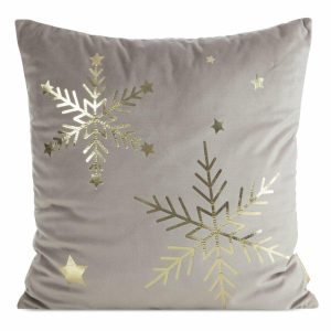 Poszewka świąteczna 237A beżowa 45×45 cm płatki śniegu dekoracyjna 961539 Poszewka świąteczna 237A beżowa 45×45 cm płatki śniegu dekoracyjna 961539