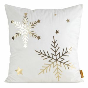 Poszewka świąteczna 237D biała 45×45 cm płatki śniegu dekoracyjna 961507 Poszewka świąteczna 237D biała 45×45 cm płatki śniegu dekoracyjna 961507
