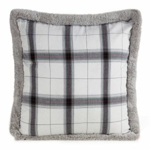 Poszewka świąteczna 30 biała 45×45 cm krata dekoracyjna 961508 Poszewka świąteczna 30 biała 45×45 cm krata dekoracyjna 961508