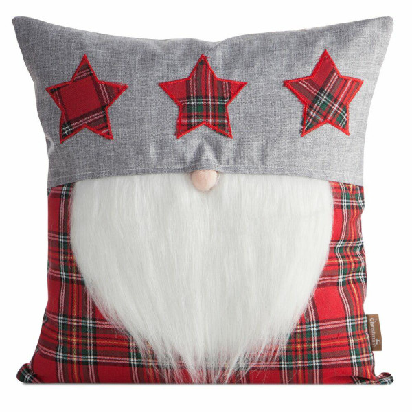 Poszewka świąteczna 3D 161 czerwona 45x45 cm Mikołaj dekoracyjna 950933
