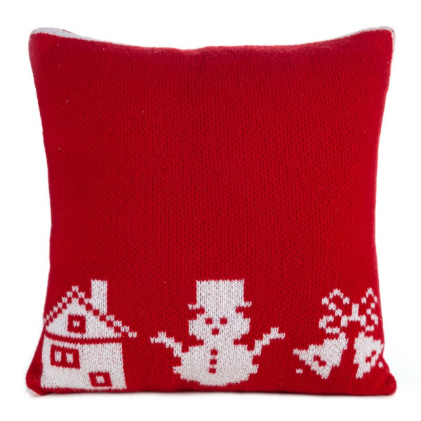 Poszewka świąteczna 45x45 Bałwanek 41 czerwona PŚ 23 988486