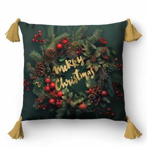 Poszewka świąteczna 45×45 wieniec Merry Christmas – 5377 A – Christmas Deco 965153 Poszewka świąteczna 45×45 wieniec Merry Christmas – 5377 A – Christmas Deco 965153