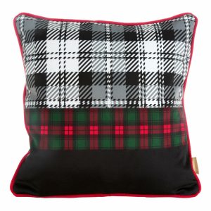 Poszewka świąteczna na poduszkę SANTA 45×45 cm kratka 413517 Poszewka świąteczna na poduszkę SANTA 45×45 cm kratka 413517