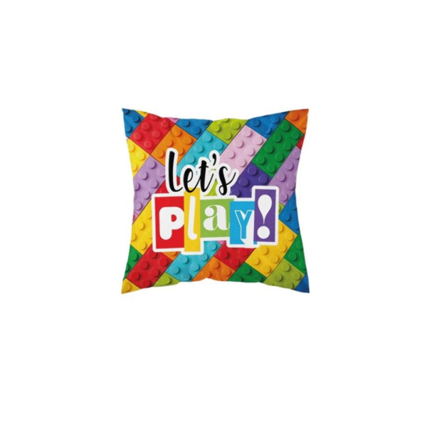 Poszewka świecąca w ciemności 40x40 klocki kolorowe PF 02 1002297