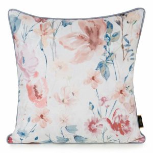 Poszewka Welwetowa 45×45 Pastelowe Kwiaty Elegancja 723385