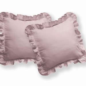 Poszewki bawełniane 40×40 komplet 2 szt. różowe z falbanką – Pure 23 965056 Poszewki bawełniane 40×40 komplet 2 szt. różowe z falbanką – Pure 23 965056