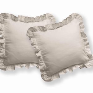 Poszewki bawełniane Pure 40×40 beżowe z falbanką 2 szt. 1064668 Poszewki bawełniane Pure 40×40 beżowe z falbanką 2 szt. 1064668