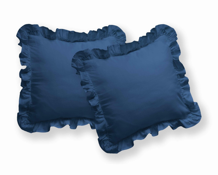 Poszewki bawełniane Pure 40x40 denim z falbanką 2 szt. 1064671