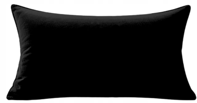 Poszewki dekoracyjne na poduszki 70x50 cm welur CZARNY 304261