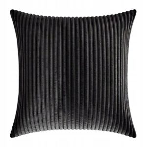 Poszewki premium na poduszki 60×50 cm welur sztruks CZARNY 354825 Poszewki premium na poduszki 60×50 cm welur sztruks CZARNY 354825