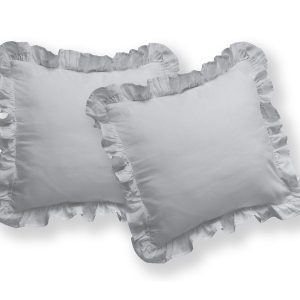 Poszewki Pure srebrne 40×40 2 szt. z falbanką 1064673 Poszewki Pure srebrne 40×40 2 szt. z falbanką 1064673
