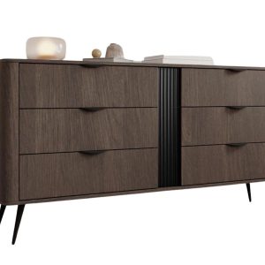 Praktyczna komoda na wysokich metalowych nóżkach DĄB DUNIN MONACO 974303 Praktyczna komoda na wysokich metalowych nóżkach DĄB DUNIN MONACO 974303