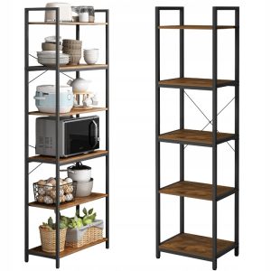 Praktyczny regał na książki loft metalowy 154 cm 673969 Praktyczny regał na książki loft metalowy 154 cm 673969