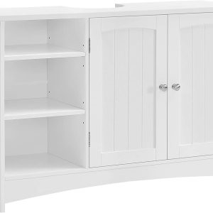 Praktyczny regał szafka łazienkowa pod umywalkę biała 60x90x30 cm 991031 Praktyczny regał szafka łazienkowa pod umywalkę biała 60x90x30 cm 991031