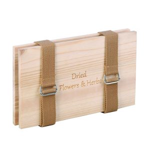 Prasa do suszenia kwiatów drewniana brązowa 23×14 cm do liści i ziół 950235