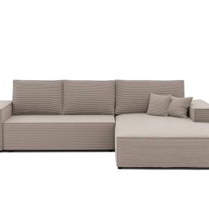 Prawostronny narożnik NOVA z funkcją spania – cappuccino 704168 Prawostronny narożnik NOVA z funkcją spania – cappuccino 704168