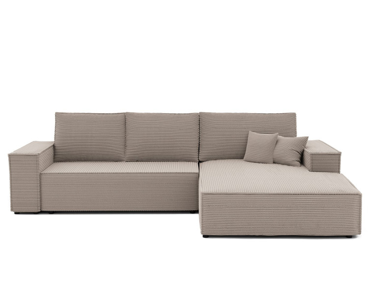 Prawostronny narożnik NOVA z funkcją spania - cappuccino 704168