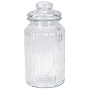 Prążkowany słoik ze szczelną pokrywką, 1000 ml 945026 Prążkowany słoik ze szczelną pokrywką, 1000 ml 945026
