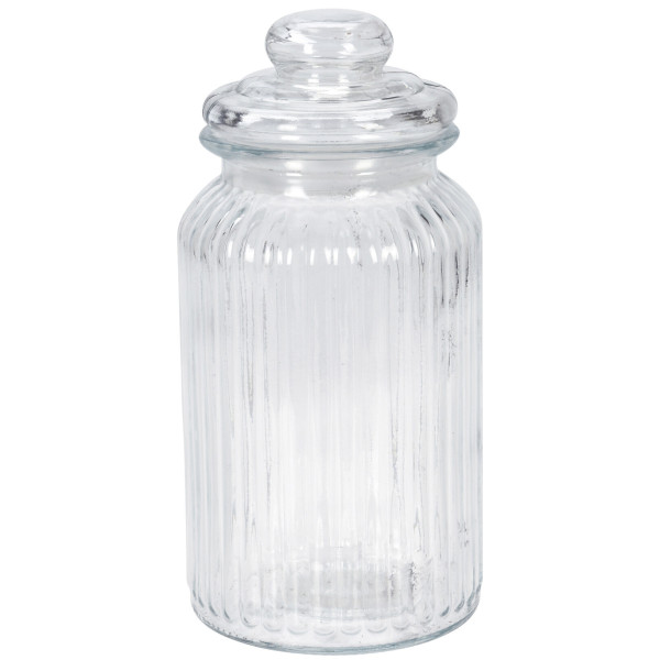 Prążkowany słoik ze szczelną pokrywką, 1000 ml 945026