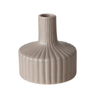 Prążkowany wazon w kolorze nude LIBELLY, 11 cm 608020 Prążkowany wazon w kolorze nude LIBELLY, 11 cm 608020