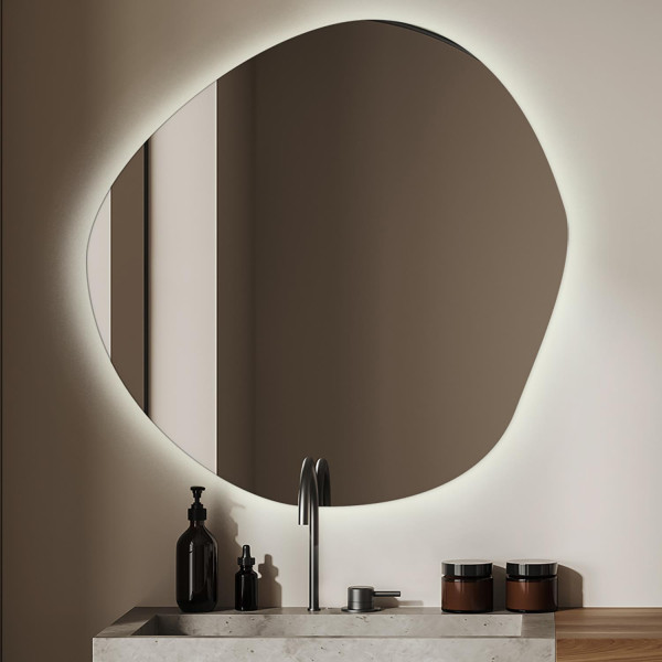 Premium Lustro Z Oświetleniem LED Do Łazienki 68x67 cm 117414