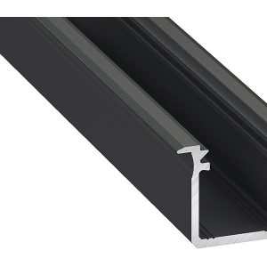 Profl aluminiowy typ G 1m+klosz czarny 45631 Profl aluminiowy typ G 1m+klosz czarny 45631