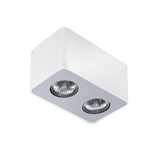 Prostokątna lampa sufitowa Nino AZ1386 biała aluminium 194662