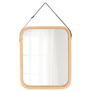 Prostokątne bambusowe lustro beżowe Jae 34×41,5 cm 781977 Prostokątne bambusowe lustro beżowe Jae 34×41,5 cm 781977