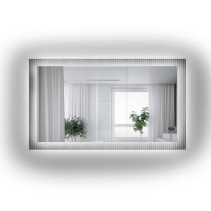 Prostokątne lustro na szkle ornamentowym z LED – LUXORA CLARITY LED 818197 Prostokątne lustro na szkle ornamentowym z LED – LUXORA CLARITY LED 818197