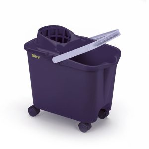 Prostokątne wiadro na kółkach 14 ltr z wyciskaczem Mery 726778