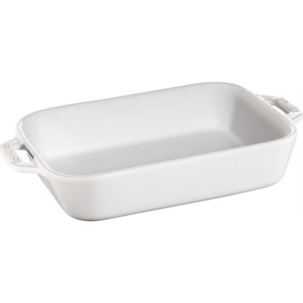 Prostokątny półmisek ceramiczny Staub - 1.1 ltr, Biały 674235