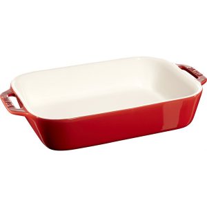 Prostokątny półmisek ceramiczny Staub – 2.4 ltr, Czerwony 674226