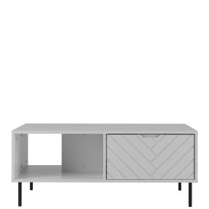 Prostokątny stolik kawowy 104 cm do salonu MIVIO biały 823428