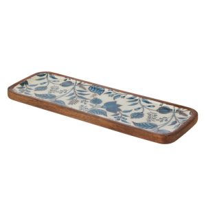 Prostokątny talerz z drewna mango 30×10 cm kolorowy 991958 Prostokątny talerz z drewna mango 30×10 cm kolorowy 991958