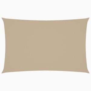 Prostokątny żagiel ogrodowy, tkanina Oxford, 2×4,5 m, beżowy 631986 Prostokątny żagiel ogrodowy, tkanina Oxford, 2×4,5 m, beżowy 631986