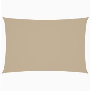 Prostokątny żagiel ogrodowy z tkaniny oxford, 2×4 m, beżowy 631875