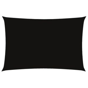 Prostokątny żagiel ogrodowy z tkaniny Oxford, 2×4 m, czarny 631846