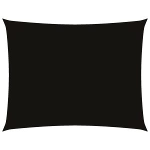 Prostokątny żagiel ogrodowy z tkaniny Oxford, 4×6 m, czarny 631921 Prostokątny żagiel ogrodowy z tkaniny Oxford, 4×6 m, czarny 631921