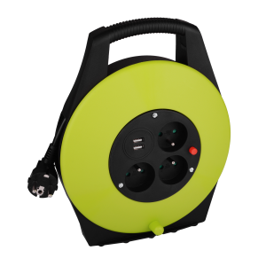 Przedłużacz bębnowy Germina 10m 3×1,5mm2 3gn Z/0 + USB 16A IP20 1szt. 667393 Przedłużacz bębnowy Germina 10m 3×1,5mm2 3gn Z/0 + USB 16A IP20 1szt. 667393