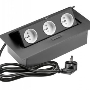 Przedłużacz meblowy 3x230V z uziemieniem czarny AE-PBC3GU-20 726829 Przedłużacz meblowy 3x230V z uziemieniem czarny AE-PBC3GU-20 726829