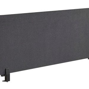 Przegroda na biurko z zaciskami tapicerowana 120 x 40 cm ciemnoszara 902154