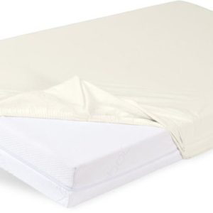 Prześcieradło bambusowe z gumką 180×200 kremowe na materace 83690 Prześcieradło bambusowe z gumką 180×200 kremowe na materace 83690